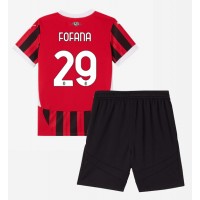 AC Milan Youssouf Fofana #29 Hemmatröja Barn 2024-25 Kortärmad (+ Korta byxor)